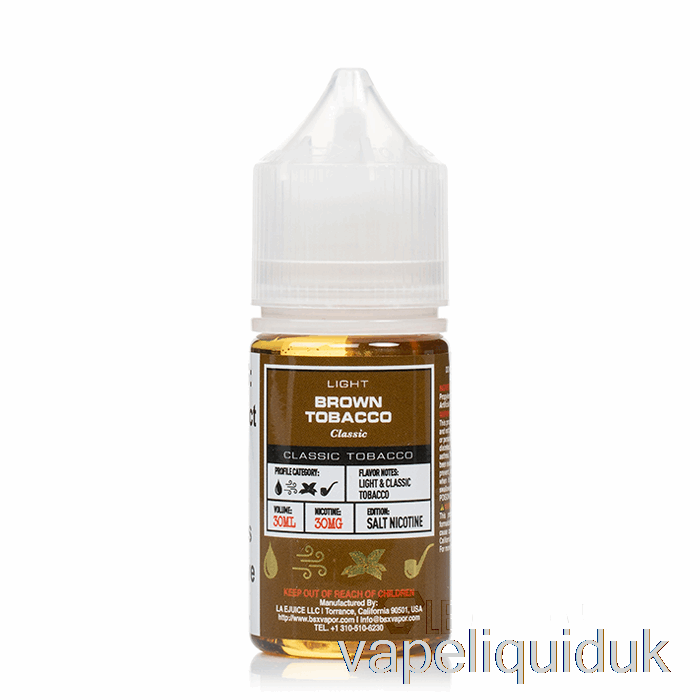 Brown Tobacco - BSX Salt Series - 30mL 50mg Vape Liquid